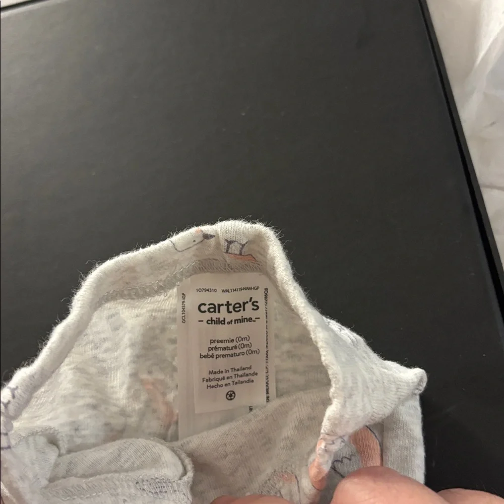 Carter's Bird Print preemie slacks
